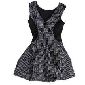 Black White Polka Dot Dress Fits Medium